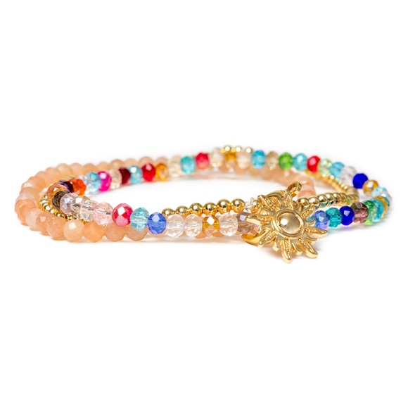 Celestial Sun Stretch Bracelet -  Stackable bracelets for Woman - Picture 3 of 4